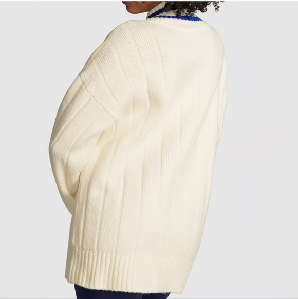 NWT Victoria Secret PINK Cardigan Collegiate CableKnit Oversized SOFT XXL - Picture 3 of 10